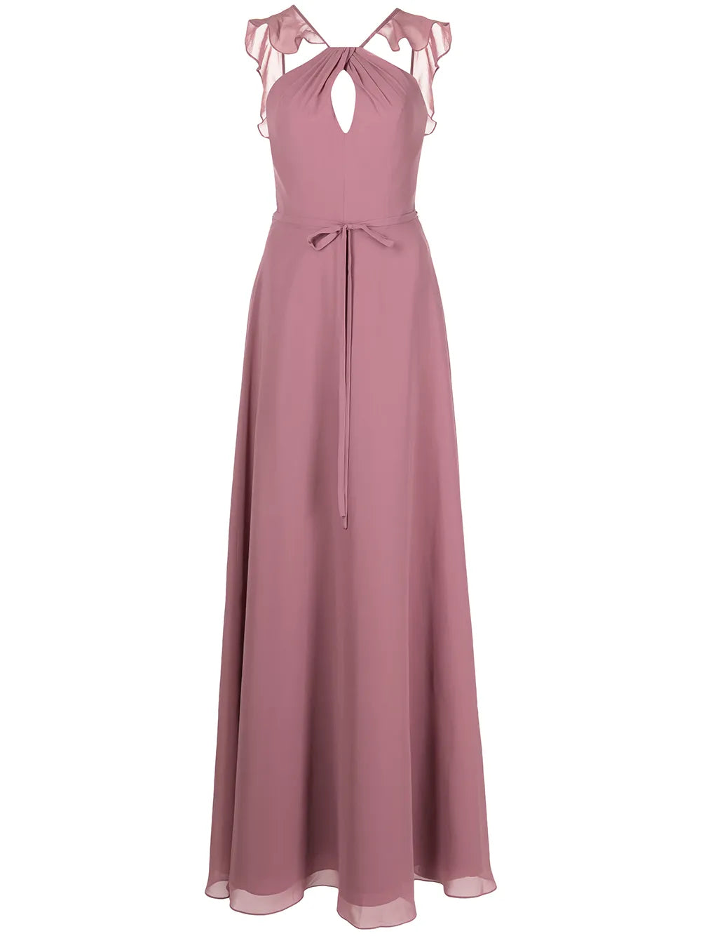 Frilled Halter-Neck Gown