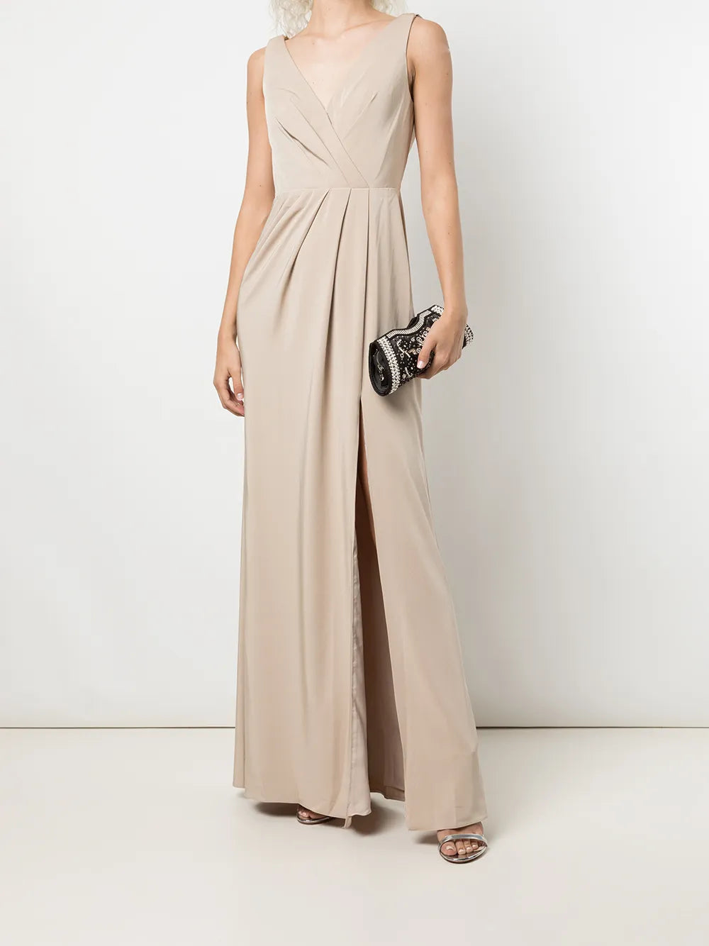 Cowl-Effect Floor-Length Gown