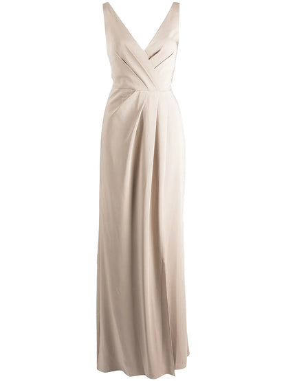 Cowl-Effect Floor-Length Gown