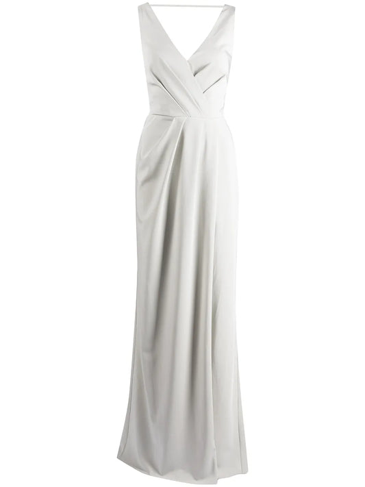 Cowl-Detail Floor-Length Gown