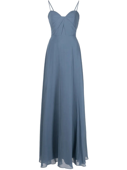 Long Spaghetti-Strap Dress