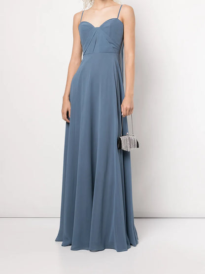 Long Spaghetti-Strap Dress