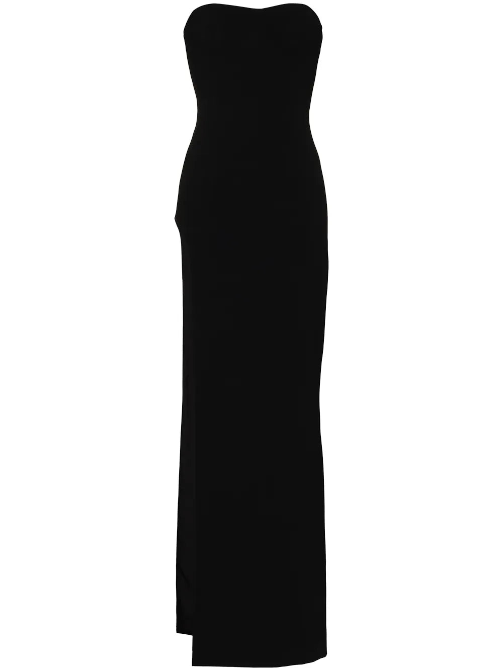 High-Slit Strapless Tube Gown