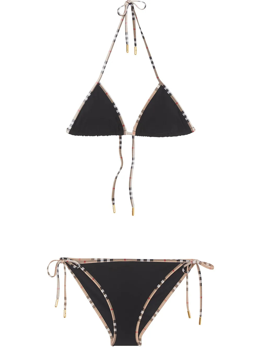 Vintage Check-Trim Bikini