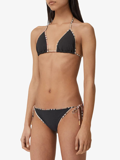Vintage Check-Trim Bikini