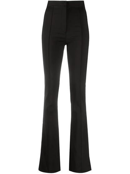 High-Waisted Flared Leg Trousers