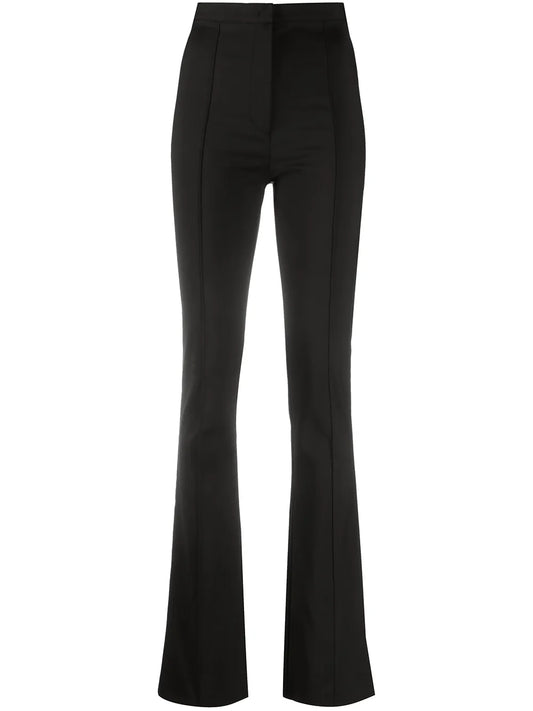 High-Waisted Flared Leg Trousers