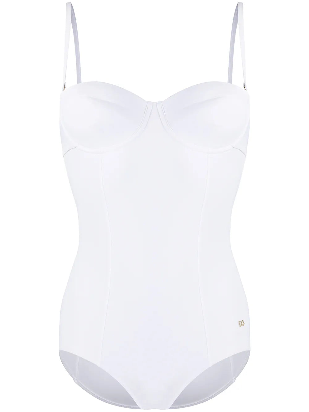Dg Plaque Bustier Swimsuit