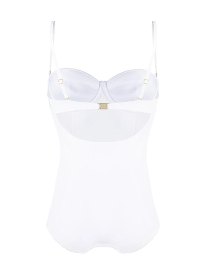 Dg Plaque Bustier Swimsuit