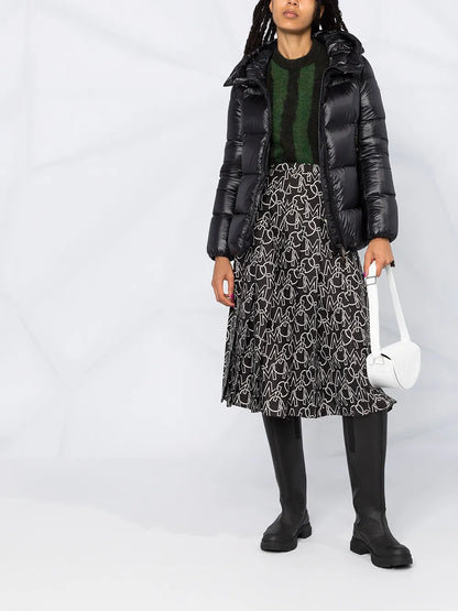 Logo Patch Hooded Puffer Jacket