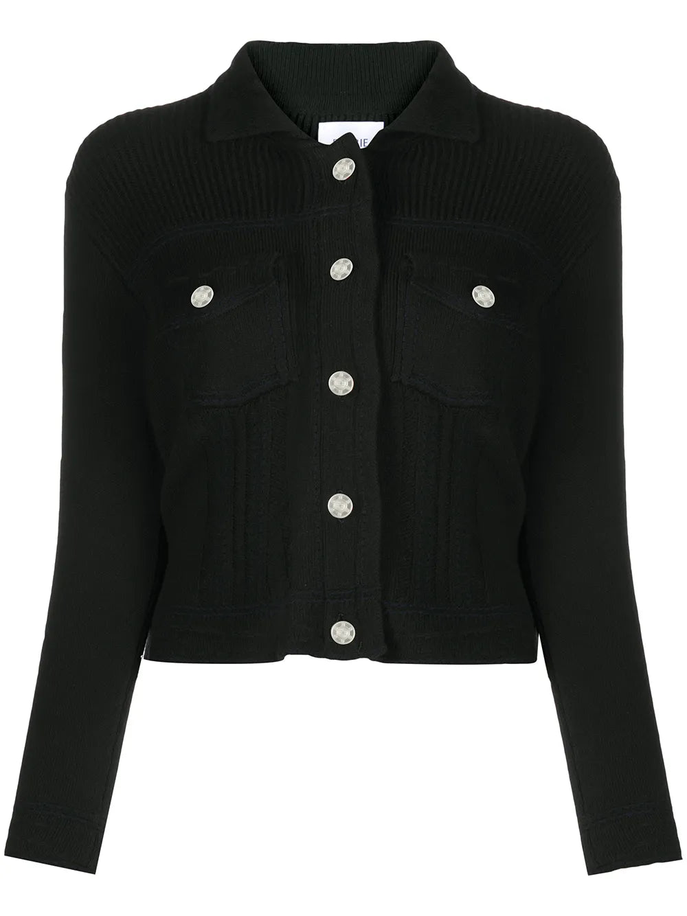 Contrast-Stitch Knitted Jacket