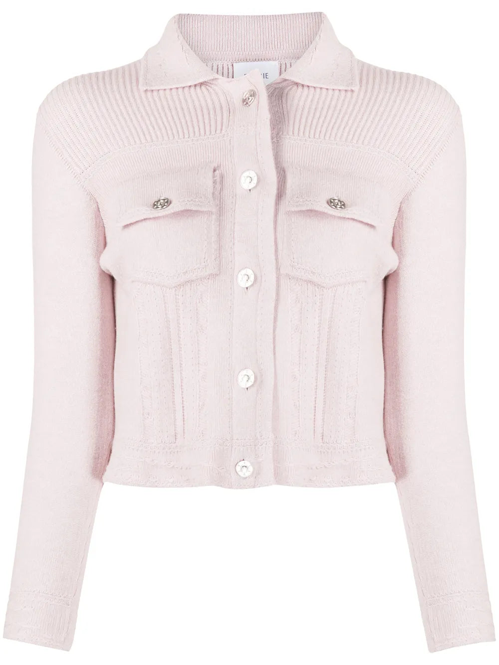 Contrast-Stitch Knitted Jacket