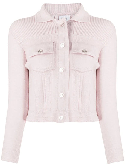 Contrast-Stitch Knitted Jacket
