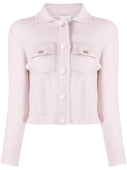 Contrast-Stitch Knitted Jacket