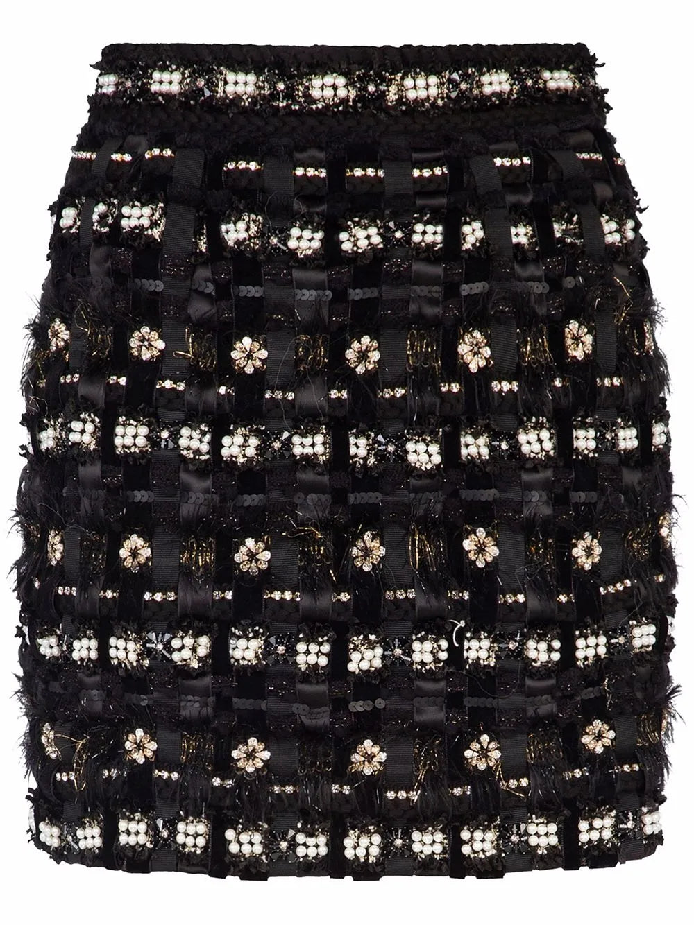 Embellished Fitted Miniskirt