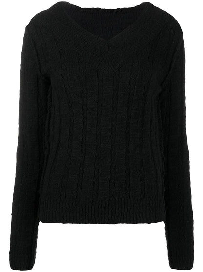 Knitted V-Neck Jumper