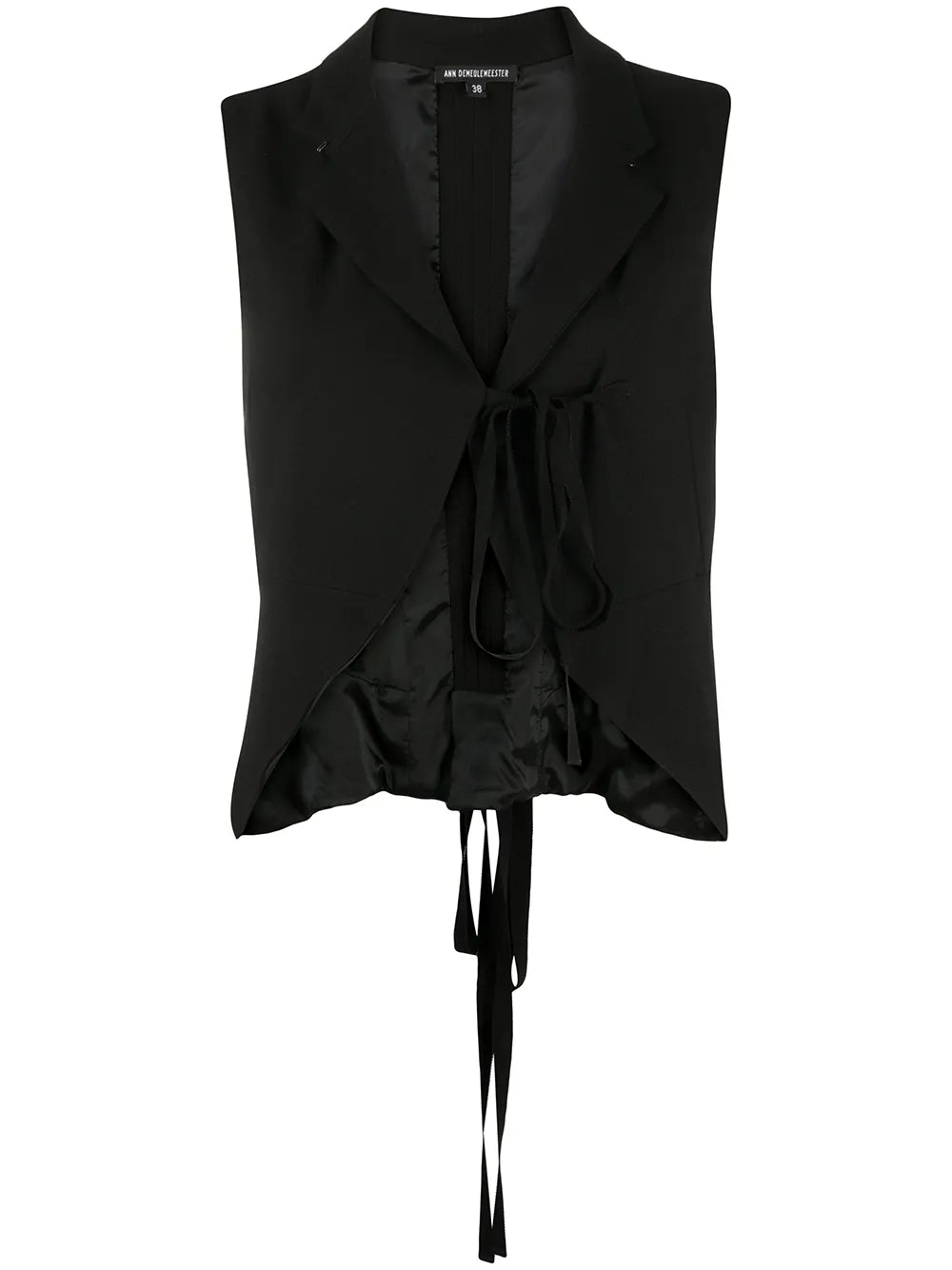 Cropped Tie-Front Waistcoat