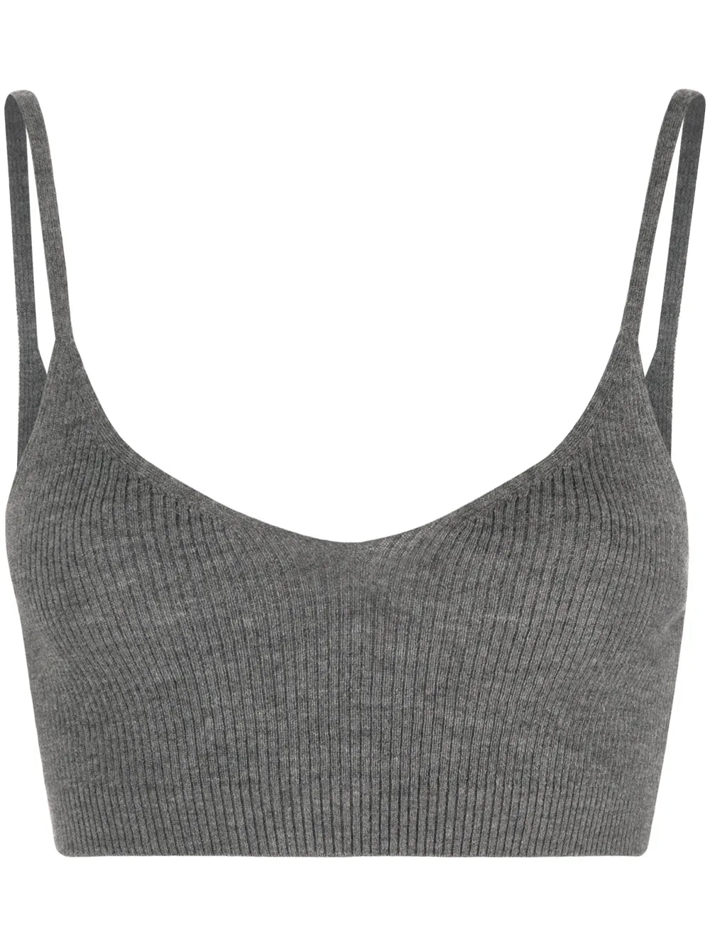 Ribbed-Knit Cropped Top