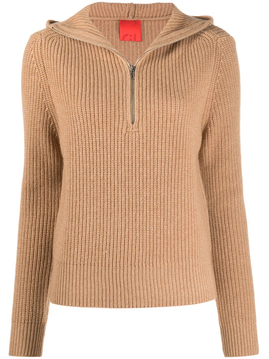 Ribbed-Knit Hoodie