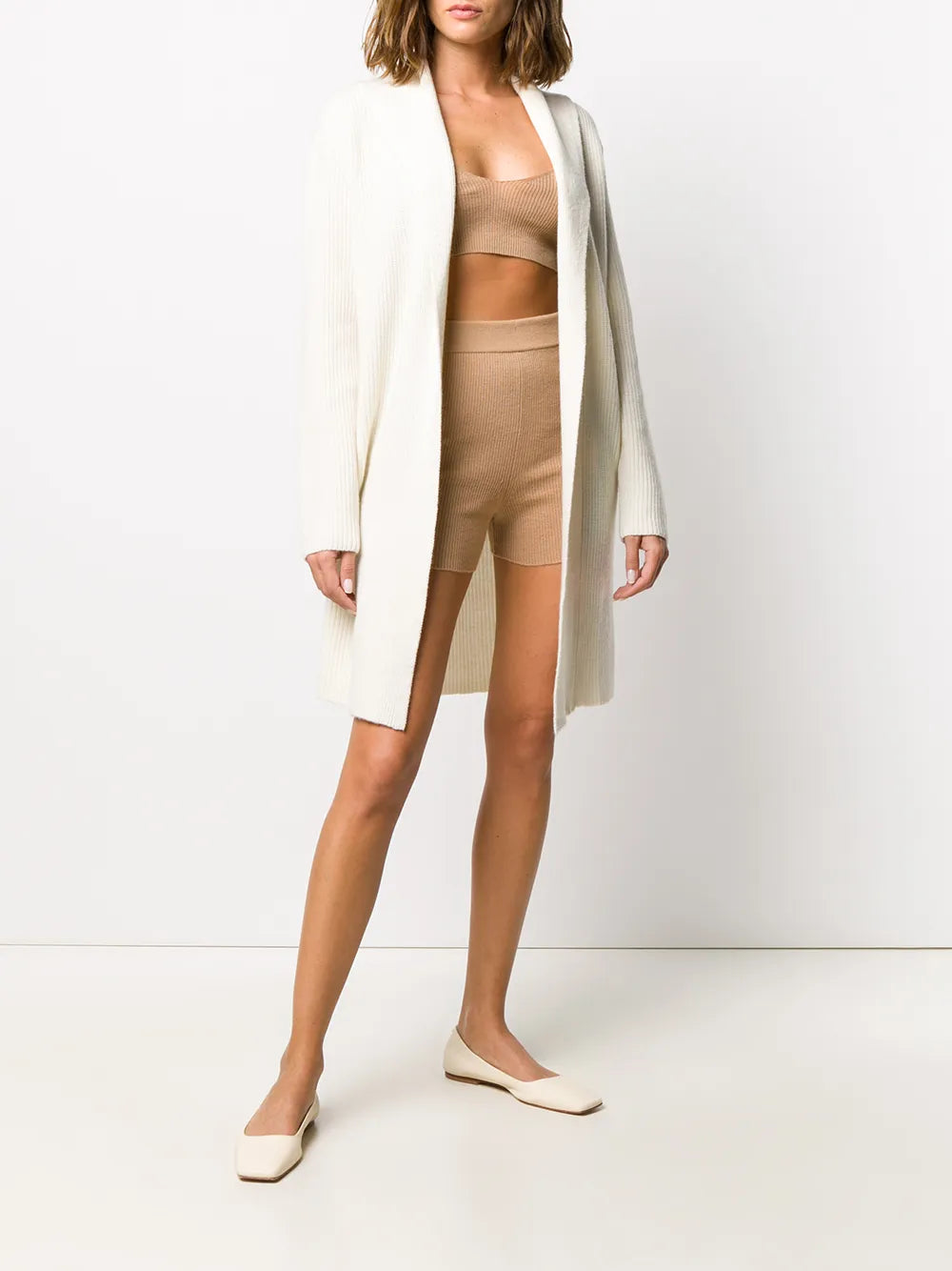 Alexa Ribbed-Knit Biker Shorts