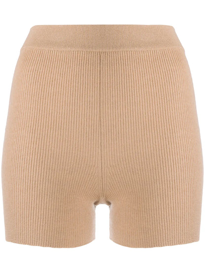 Alexa Ribbed-Knit Biker Shorts