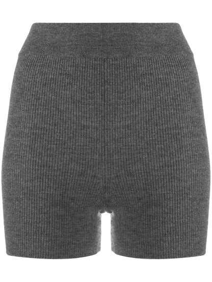 Alexa Ribbed-Knit Biker Shorts