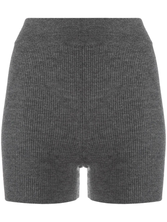 Alexa Ribbed-Knit Biker Shorts