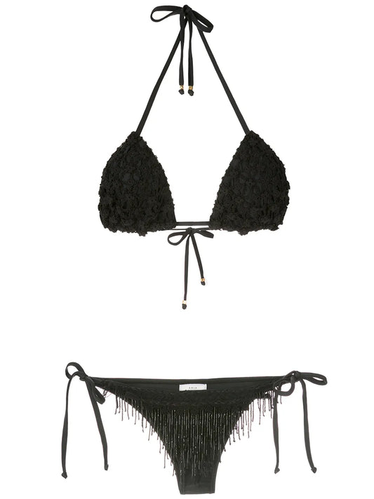 Beaded Embroidery Bikini Set