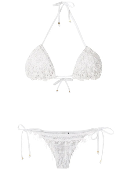 Beaded Embroidery Bikini Set