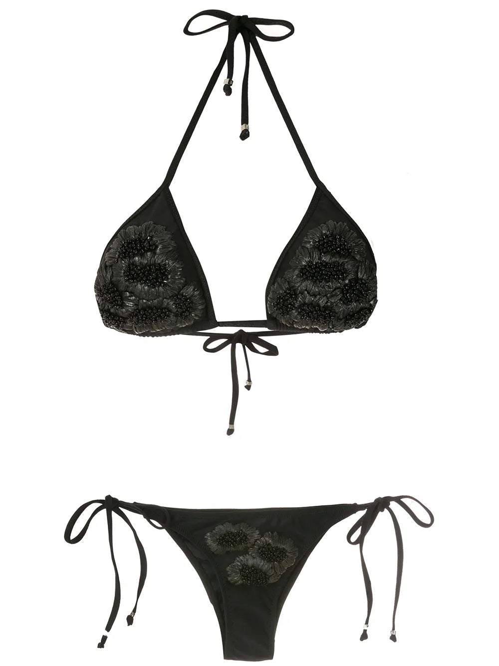 Beaded Embroidery Bikini Set
