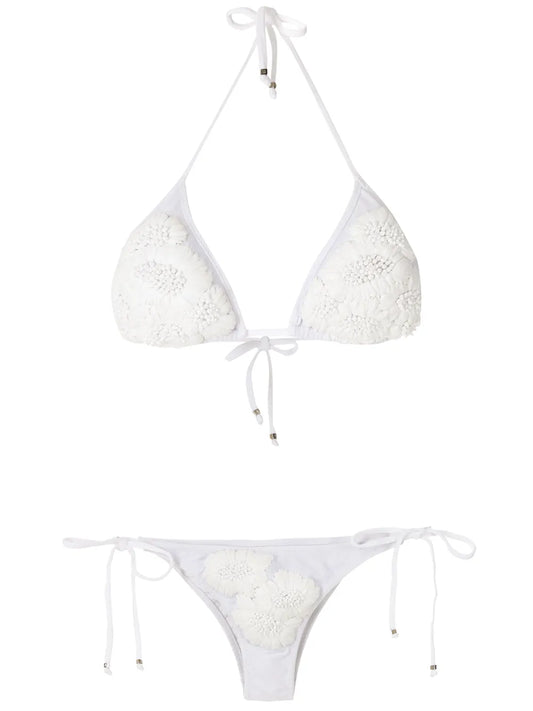 Beaded Embroidery Bikini Set