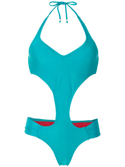 Draped Cut-Out One-Piece