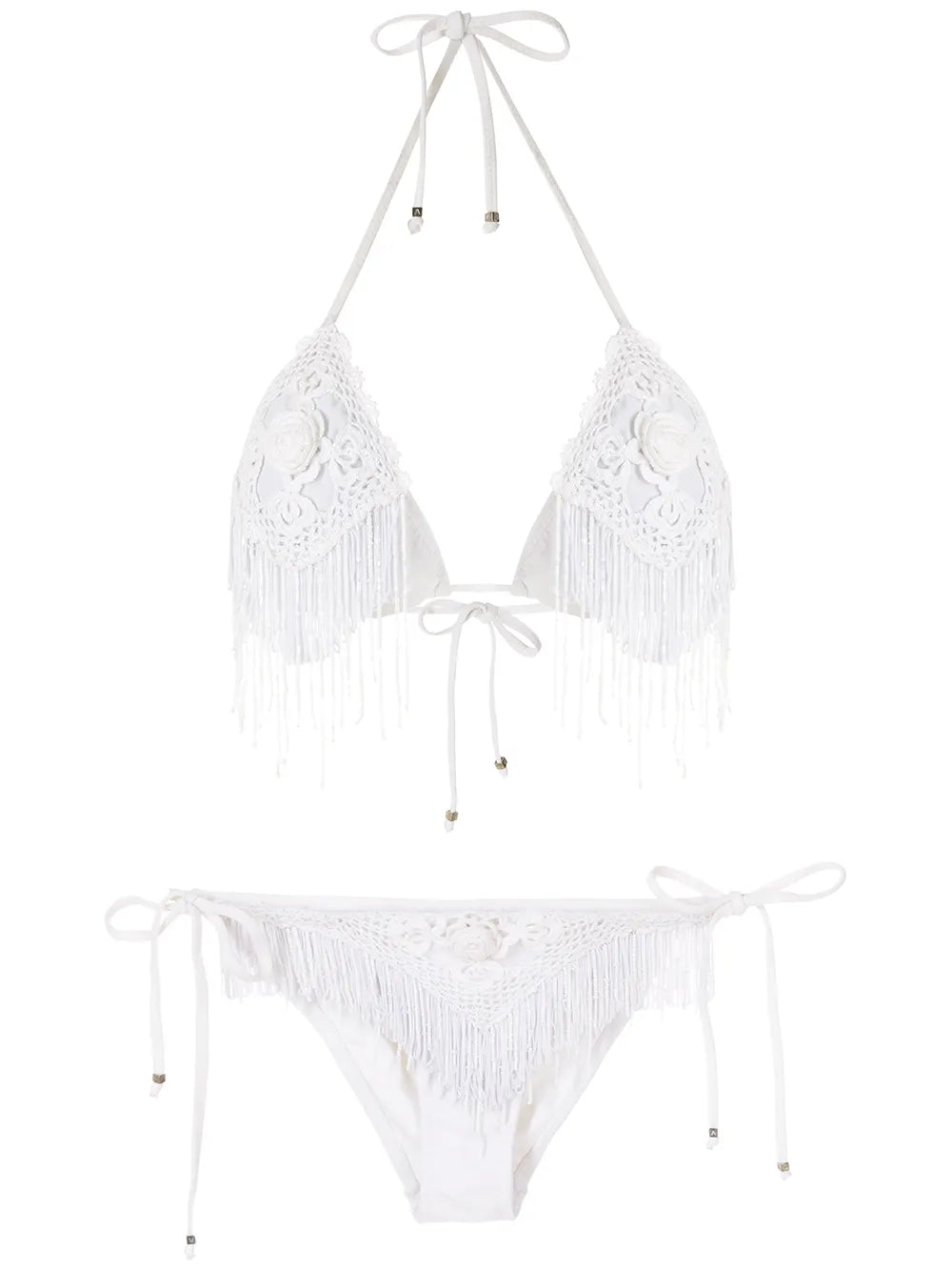 Beaded Embroidery Bikini Set