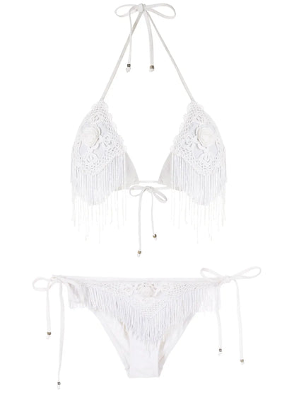 Beaded Embroidery Bikini Set