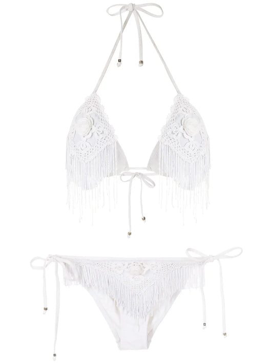 Beaded Embroidery Bikini Set