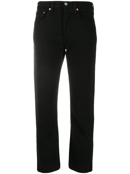 Straight-Leg Cropped Jeans