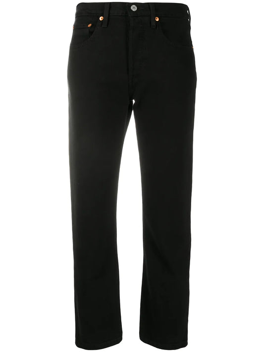 Straight-Leg Cropped Jeans