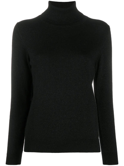 Cashmere Fine Knit Jumper With Roll Neck