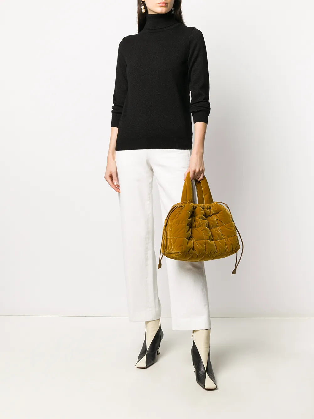Cashmere Fine Knit Jumper With Roll Neck