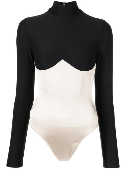 Mock Neck Long-Sleeve Bodysuit