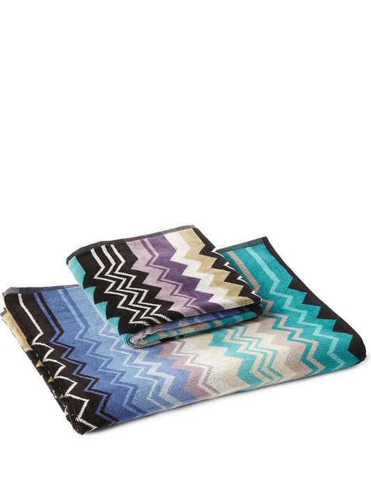 Giacomo Chevron Print Towels (Set Of 2)