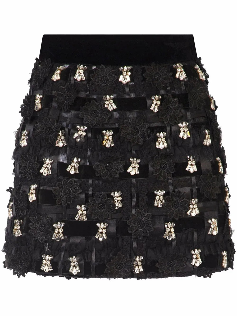 Embellished A-Line Miniskirt
