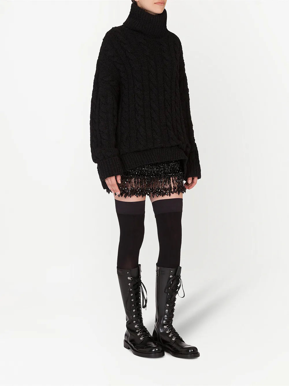 Embroidered Lace Miniskirt