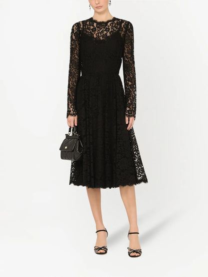 Lace Long-Sleeved Dress
