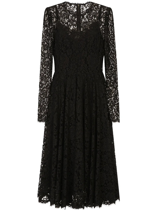 Lace Long-Sleeved Dress