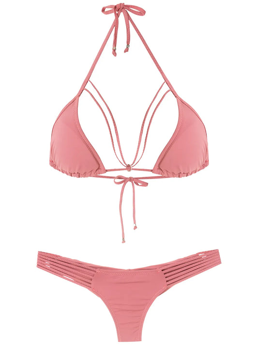 Straps Triangle Bikini Set