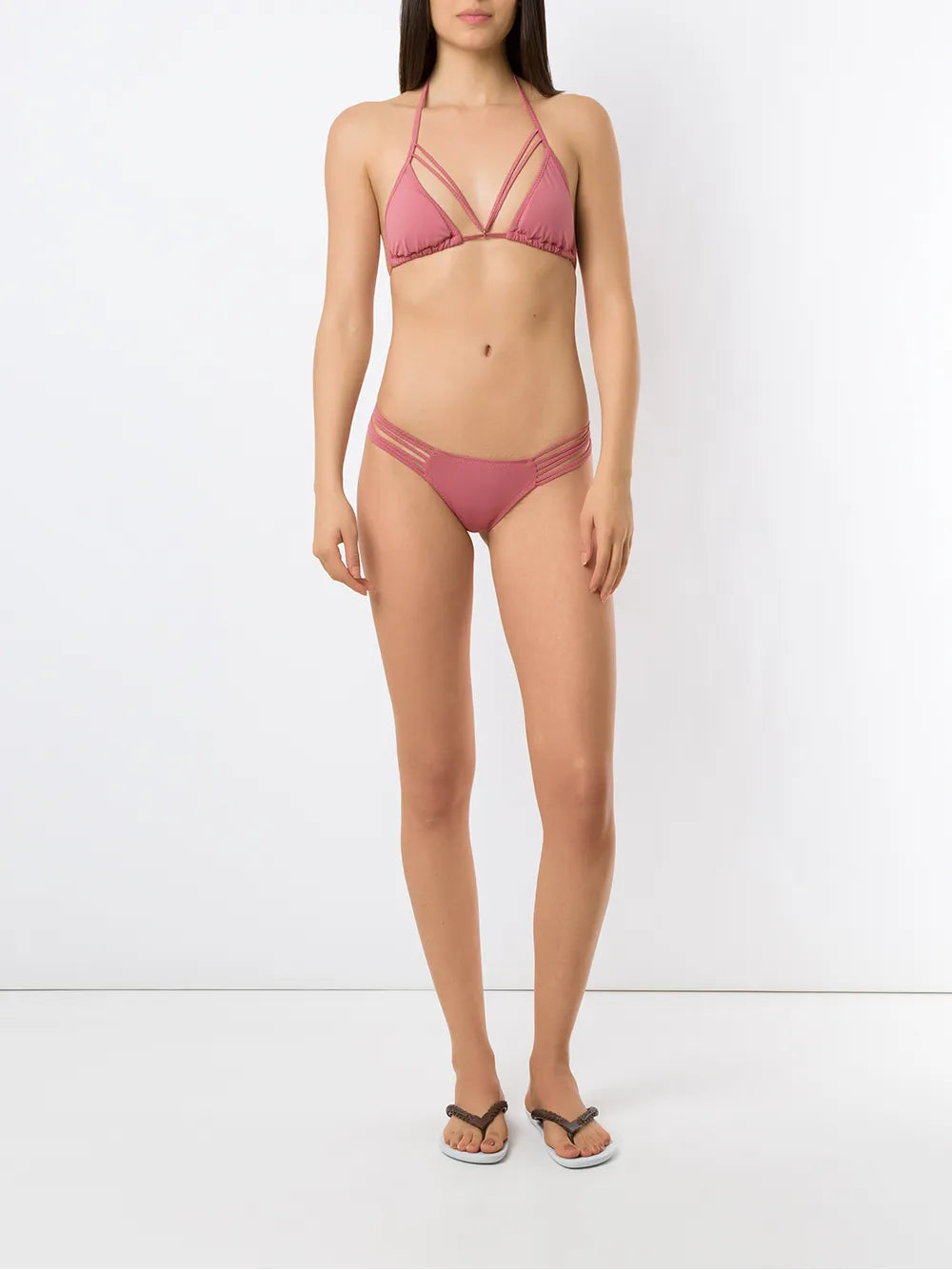 Straps Triangle Bikini Set