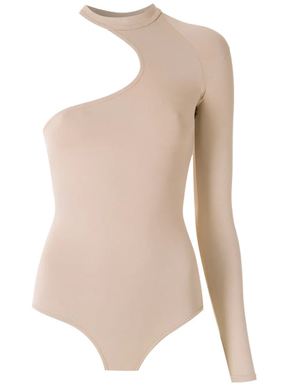 Asymmetric Long Sleeve Bodysuit