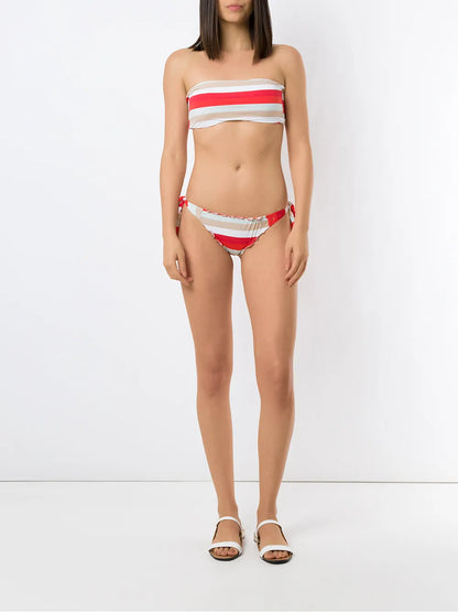 Frufru Striped Bandeau Bikini Set