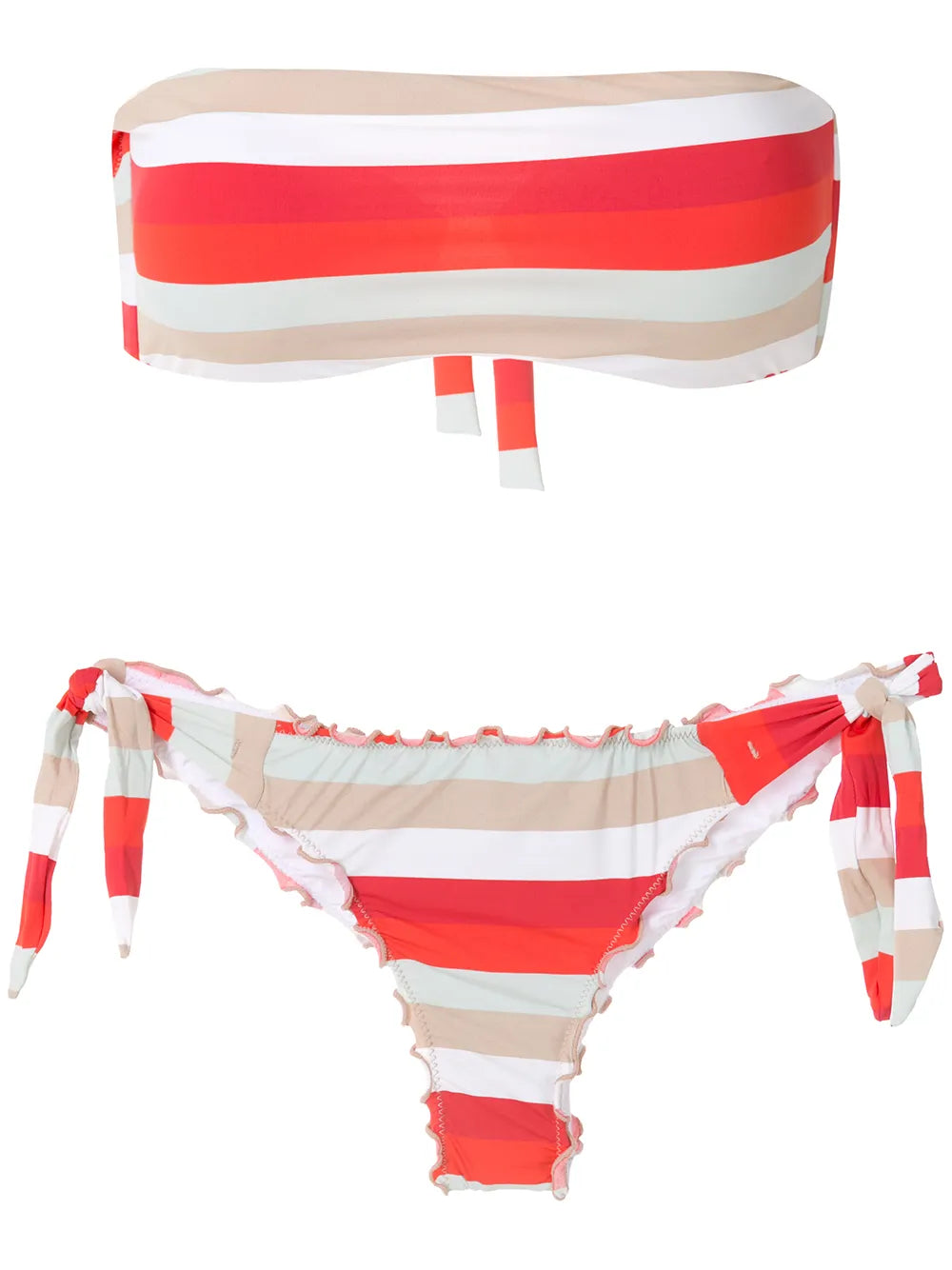 Frufru Striped Bandeau Bikini Set
